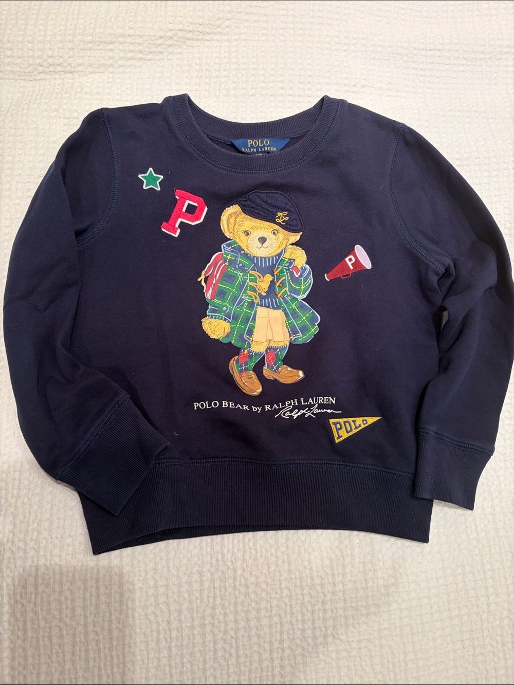 Polo by Ralph Lauren Navy Polo Bear Graphic Crewneck Sweatshirt